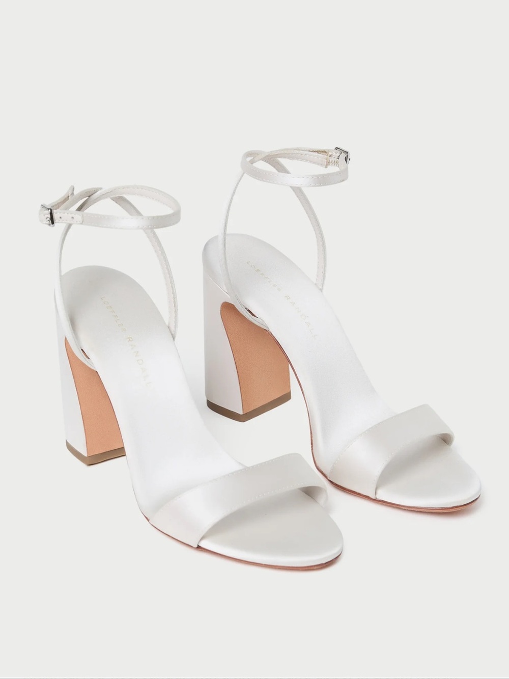 Loeffler Randall Malia Cream Curved-Heel Sandal